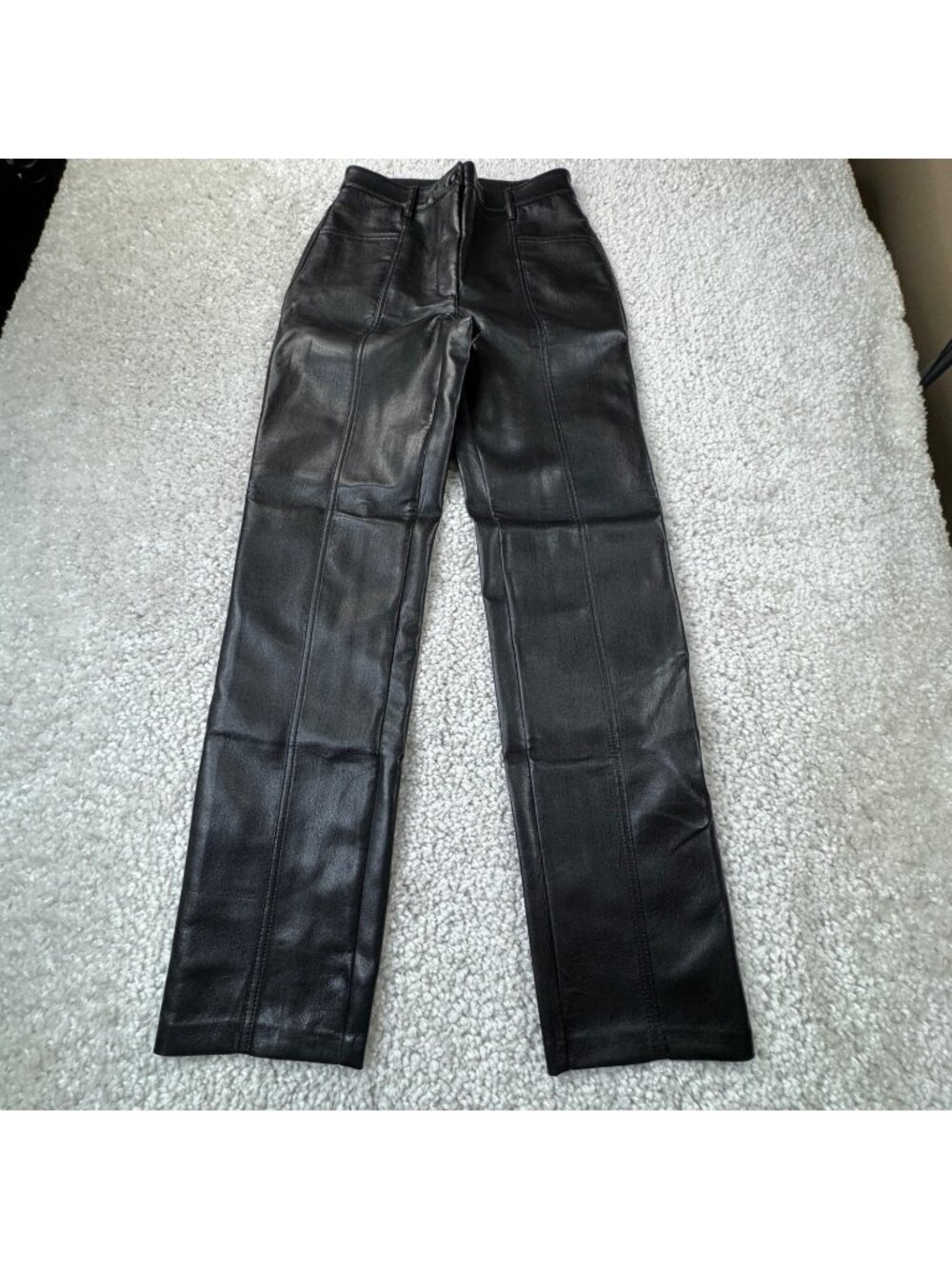 Wilfred Rebel Faux Leather Trouser Pant Black Womens 4